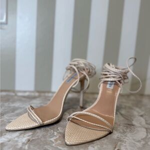Steve Madden Cream Strappy Heels